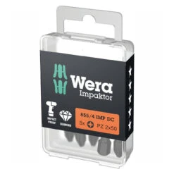 Wera 855/4 Impaktor Bit Pozi PZ2 X 50mm 10 Pieces