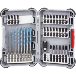 Bosch 35pc Impact Control Screwdriver Bit & Multi Construction Drill Bits Accessory Set