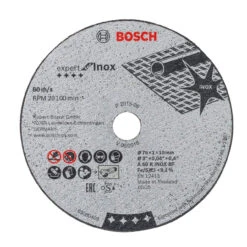 Bosch Inox Cutting Disc 76x1.0x10mm 5pcs