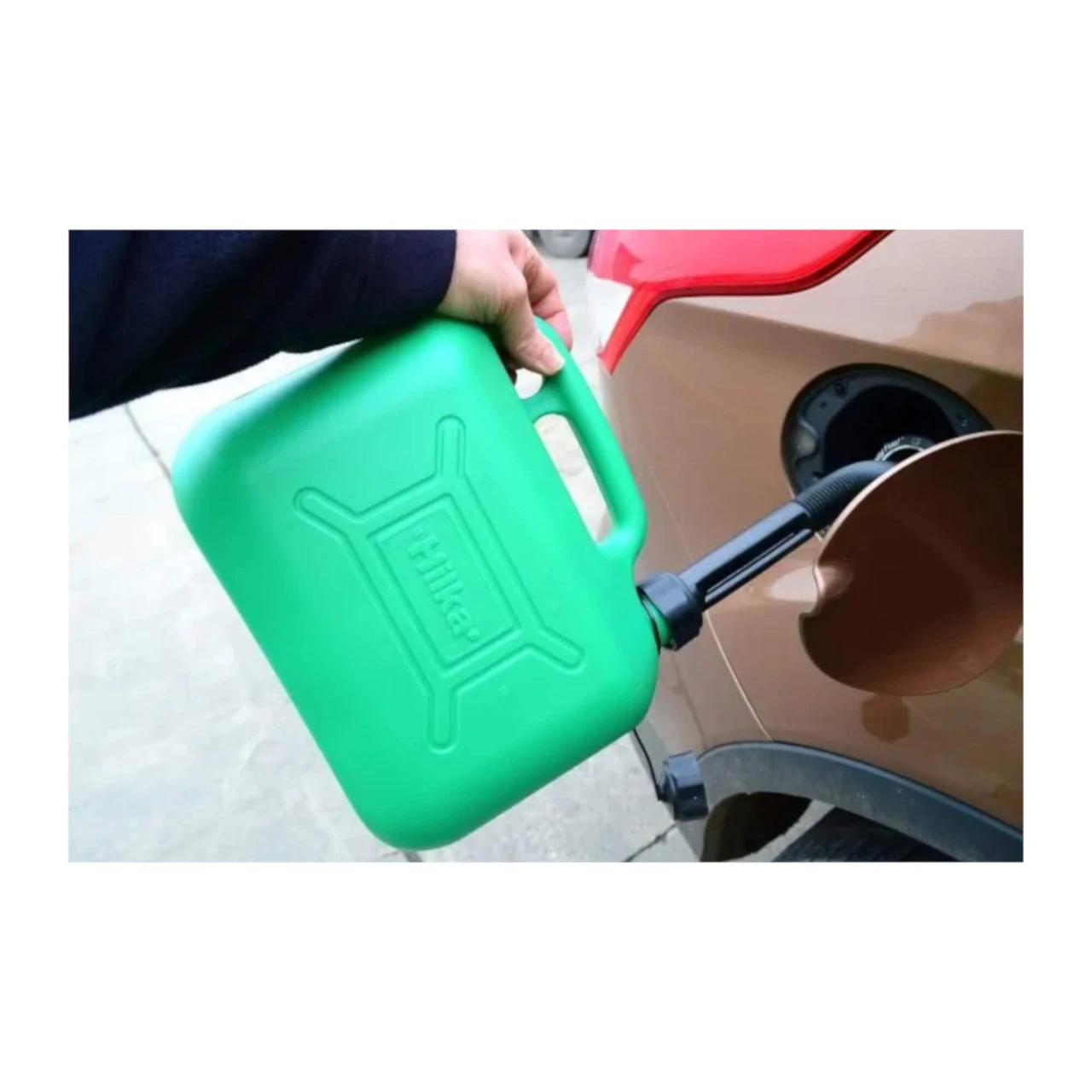 Hilka 5L Plastic Fuel Can Green 1 Hilka 5L Plastic Fuel Can Green