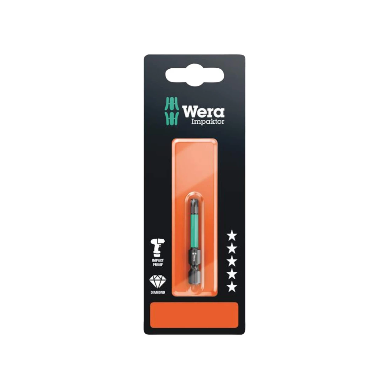 Wera 867/4 Impaktor Bit Torx TX25 X 50mm Carded 1 Wera 867/4 Impaktor Bit Torx TX25 X 50mm Carded
