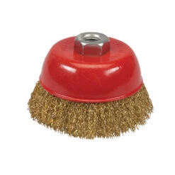 Silverline 100mm Wire Cup Brush Brassed M14x2