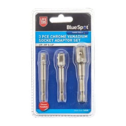 Blue Spot 3pc Chrome Vanadium Socket Adaptor Set