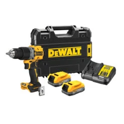 DeWALT DCD805E2T 18V XR Brushless Combi Hammer Drill Driver 2x Compact Powerstack Battery Kit