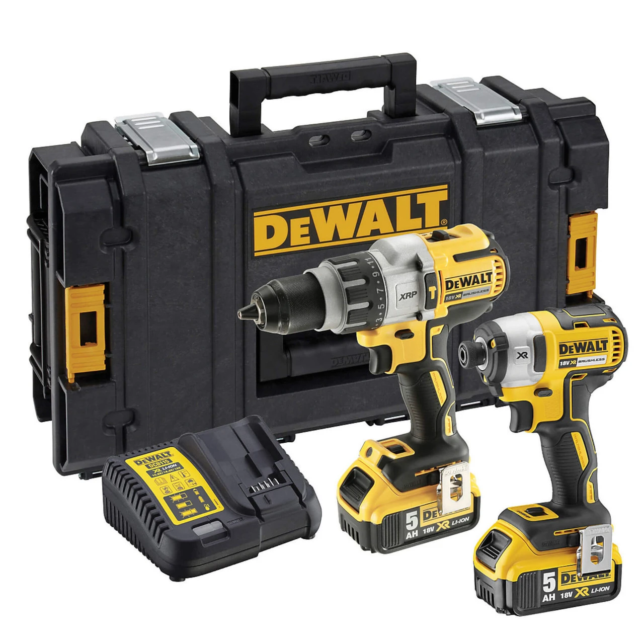 DeWALT DCK276P2 18V XR Gen 2 BRUSHLESS Combi Drill & Impact Driver 2x 5.0Ah Battery Kit 1 DeWALT DCK276P2 18V XR Gen 2 BRUSHLESS Combi Drill & Impact Driver 2x 5.0Ah Battery Kit
