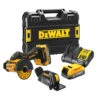 DeWALT DCS438E2T 18V XR Brushless 76mm Cut Off Saw 2x Compact Powerstack Battery Kit