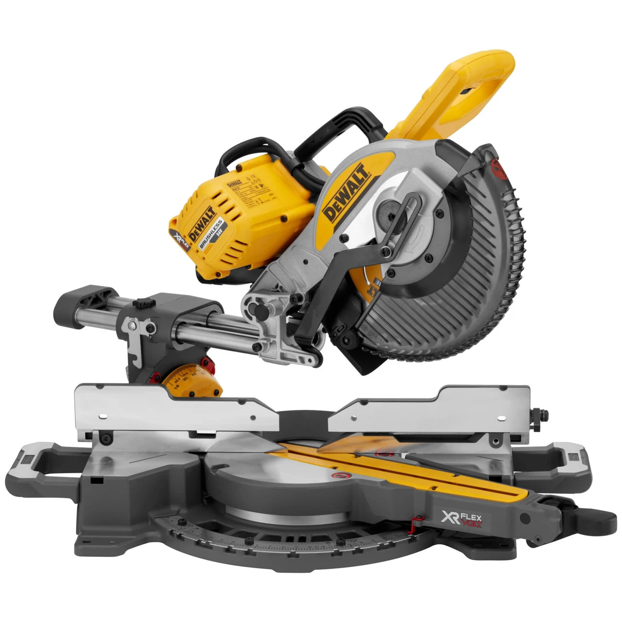 DeWALT DCS727N 54V XR FLEXVOLT 250mm Double Bevel Slide Mitre Saw - Body Only 1 DeWALT DCS727N 54V XR FLEXVOLT 250mm Double Bevel Slide Mitre Saw - Body Only