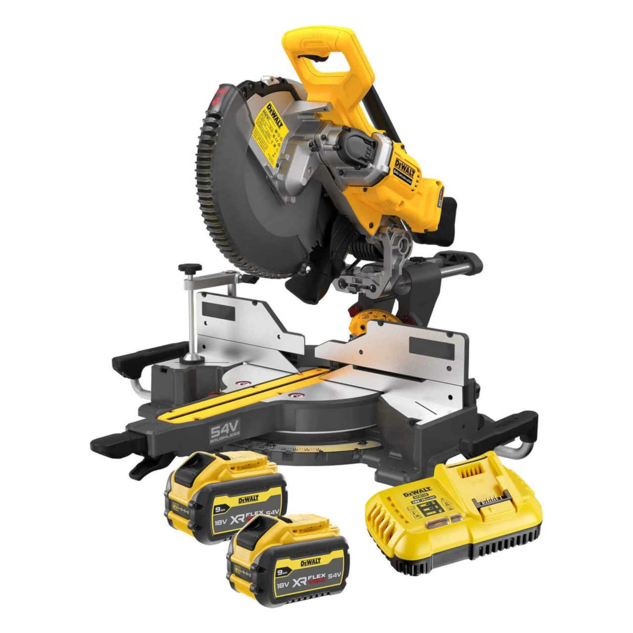 DeWalt DCS781 54V XR FLEXVOLT Brushless 305mm Slide Mitre Saw 2 X 9.0Ah Kit 2 DeWalt DCS781 54V XR FLEXVOLT Brushless 305mm Slide Mitre Saw 2 X 9.0Ah Kit - Image 2