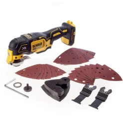 DeWALT DCS355N 18V XR BRUSHLESS Oscillating Multi Tool With 29 Accessories - Body Only