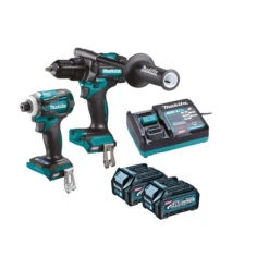 Makita DK0114G202 40V Max XGT HEAVY DUTY Combi Drill & Impact Driver 2x 2.5Ah Battery Twin Pack Kit