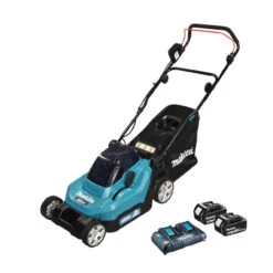 Makita DLM382CT2 Twin 18V (36V) LXT Push Type Lawn Mower With 380mm Plastic Cutting Deck 2x 5Ah Battery Kit