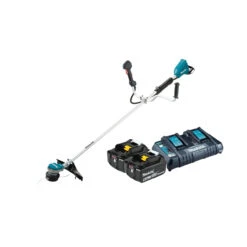 Makita DUR368APG2 Twin 18V (36V) LXT BRUSHLESS Brush Cutter Strimmer 2x 6.0Ah Battery Kit
