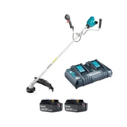 Makita DUR369APG2 Twin 18V (36V) LXT BRUSHLESS Brush Cutter Strimmer 2x 6.0Ah Battery Kit