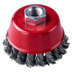 75mm 3" Twisted Knot Wire Cup Brush For Angle Grinder Strip Paint Rust M14 Screw