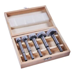 Amtech 5pc Forstner Dill Bit Set With 15 20 25 30 And 35mm Bits In Wood Case