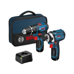 Bosch 12V Combi Drill & Impact Driver Twin Pack 2x 2.0Ah Battery Kit In Bag