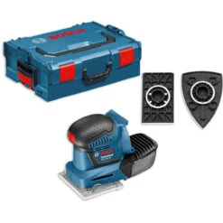 Bosch GSS18V-10 18V Cordless Orbital Sander Body 3x Sanding Base Plates & LBoxx