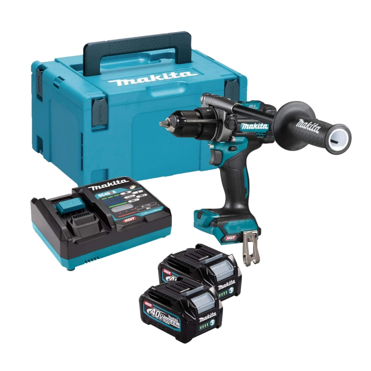 Makita HP001GD202 40V Max XGT Combi Drill 2x 2.5Ah Battery Kit 1 Makita HP001GD202 40V Max XGT Combi Drill 2x 2.5Ah Battery Kit