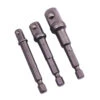 Amtech 3pc Extra Long Socket Adaptor Drill Attachment Nut Driver Extension Mini Bar Set