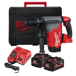 Milwaukee M18ONEFHPX-552X 18V FUEL SDS+ 32mm Hammer Drill 2x 5.5Ah Battery Kit -Power Tool Store M18ONEFHPX 552X 23416.1706801915