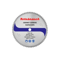 Rotabroach 14" 355mm 66T Raptor Steel Cutting Saw Blade