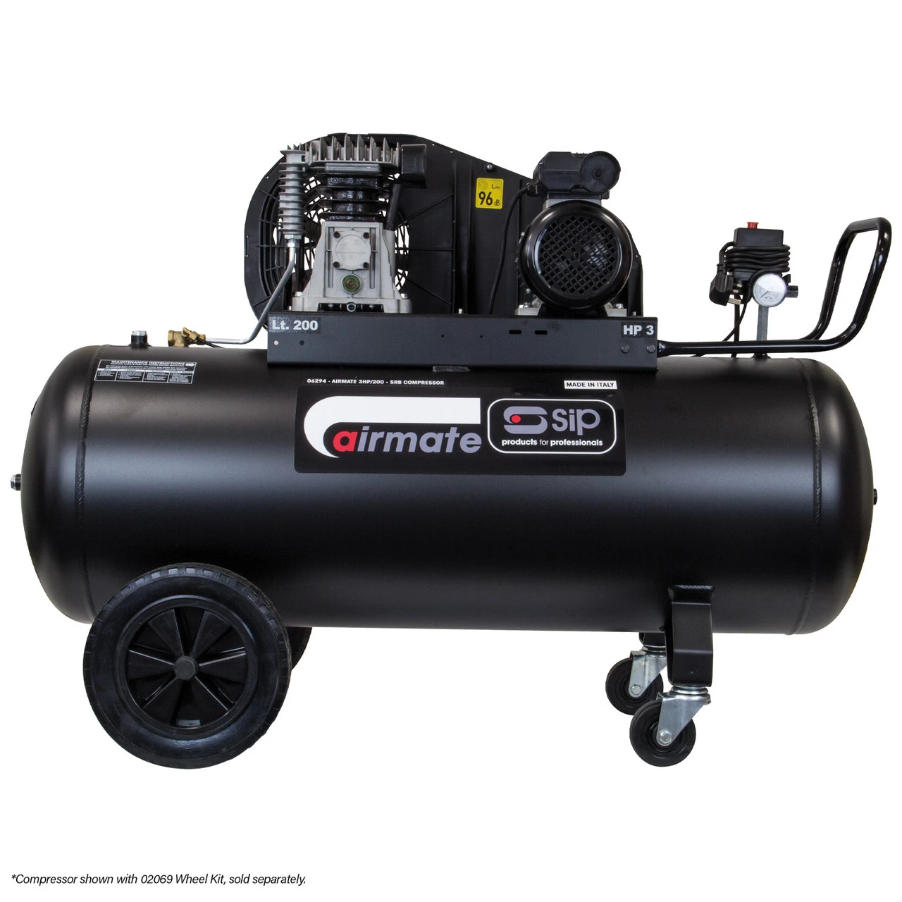 SIP Airmate 3HP/200-SRB Compressor 06294 4 SIP Airmate 3HP/200-SRB Compressor 06294 - Image 4