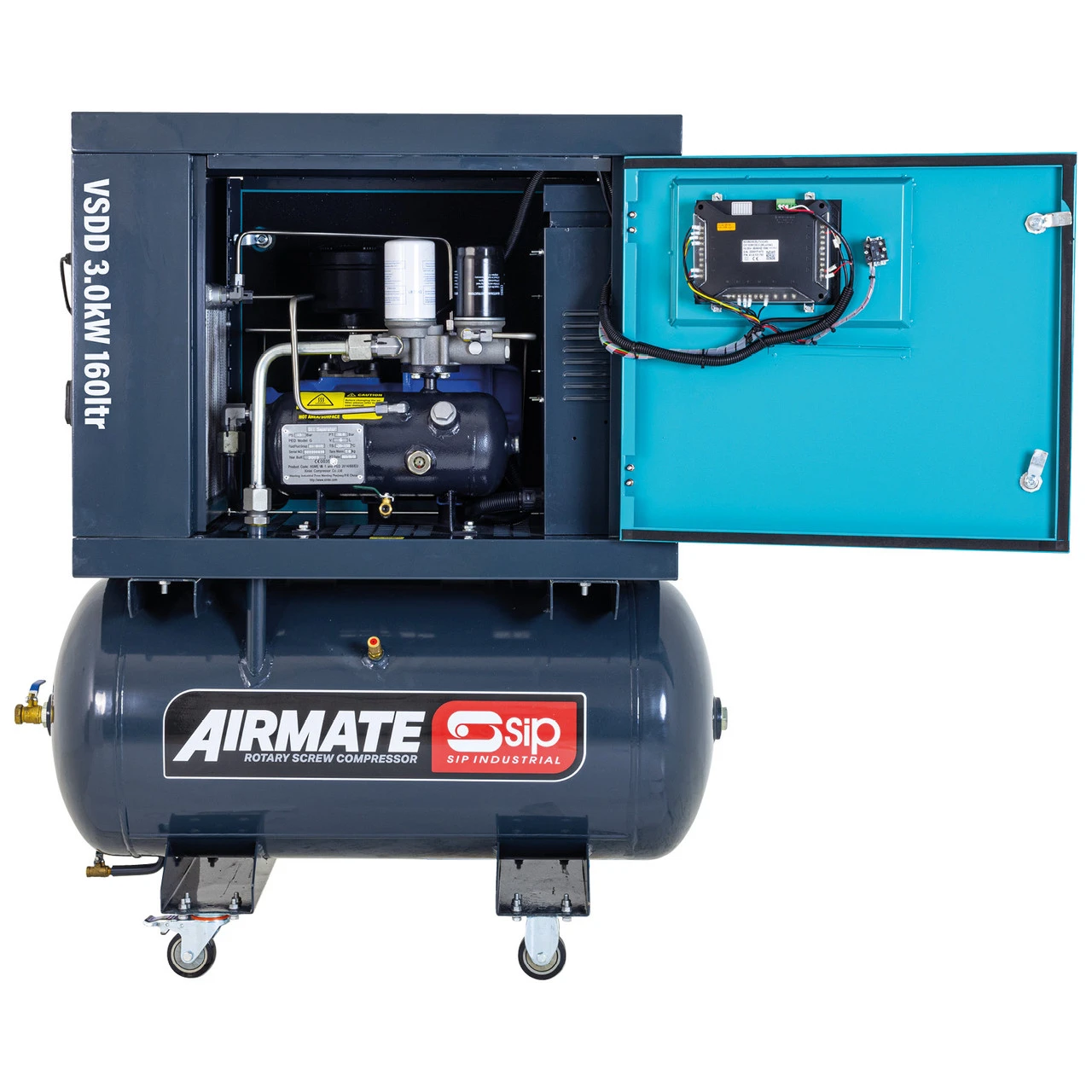 SIP VSDD 3kW 8bar 160ltr Rotary Screw Compressor (230v) 2 SIP VSDD 3kW 8bar 160ltr Rotary Screw Compressor (230v) - Image 2
