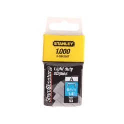 Stanley Light Duty Staple 6mm 1000pc Type A